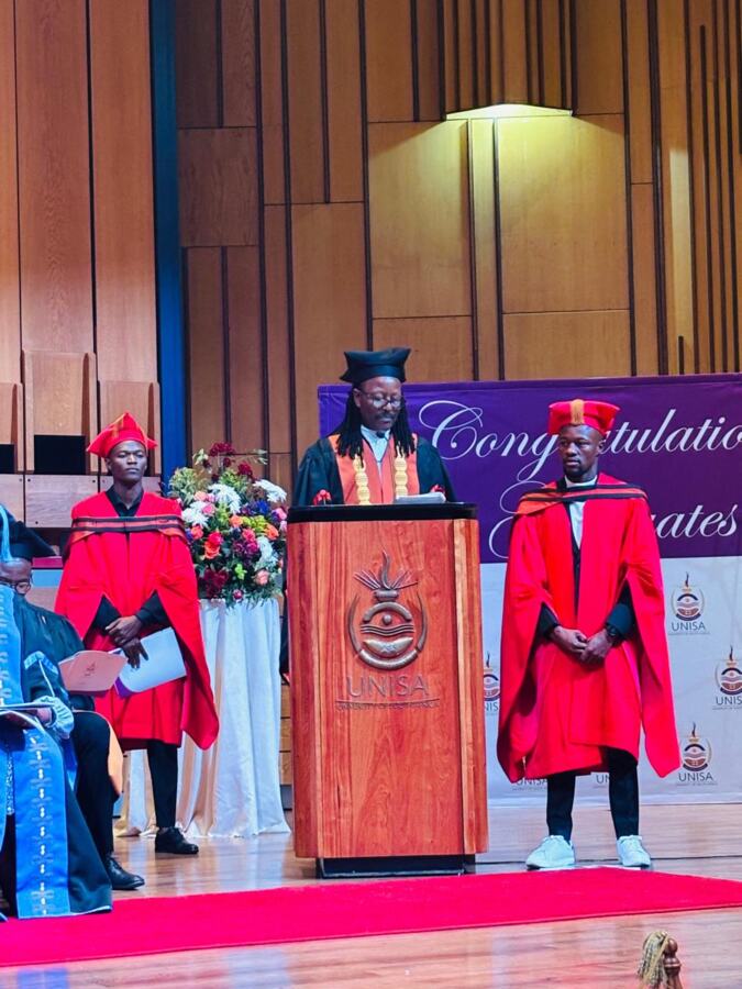 Graduate at a graduation ceremony