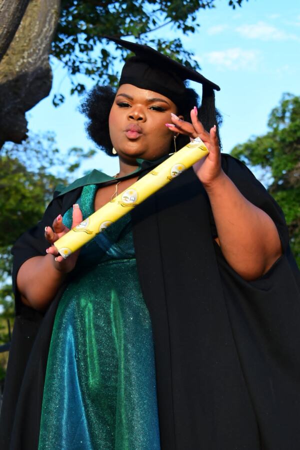 Graduate at a graduation ceremony