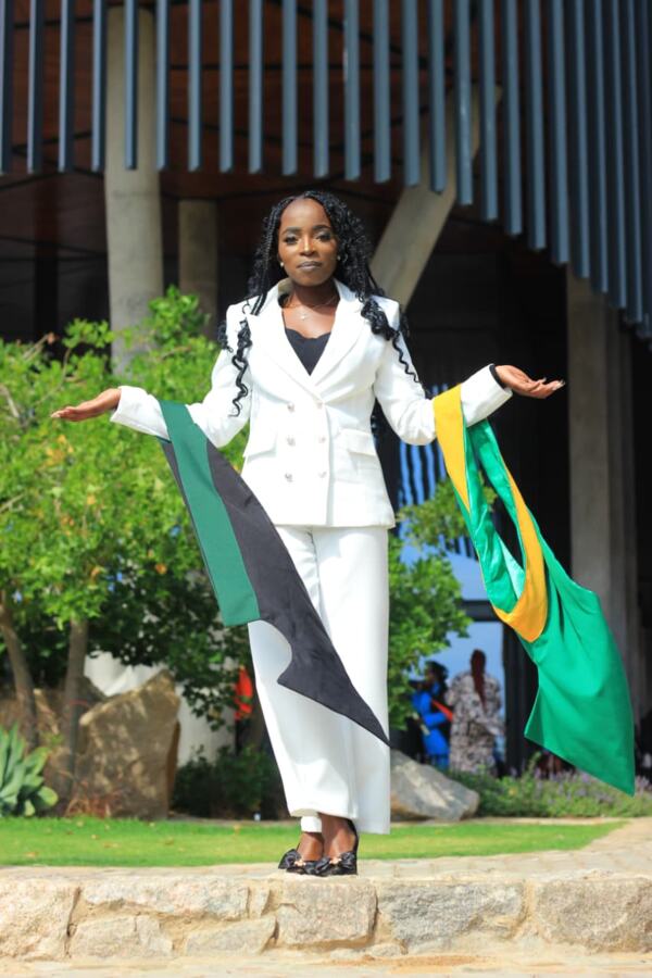 Graduate at a graduation ceremony