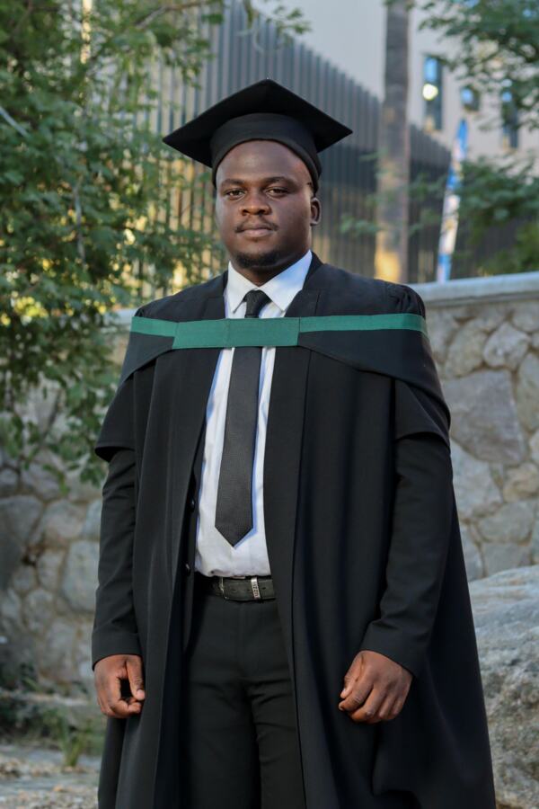 Graduate at a graduation ceremony